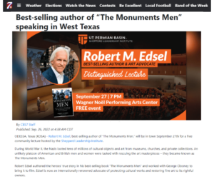 Best-Selling author of “The Monuments Men” speaking in West Texas