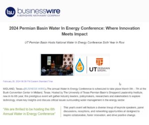 2024 Permian Basin Water In Energy Conference: Where Innovation Meets Impact